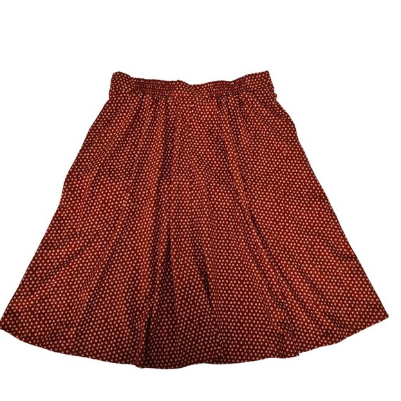 Torrid Brown Dot Silky Smooth Stretch-Satin Slip Midi Skirt Women's Plus Size 0 - Picture 4 of 12